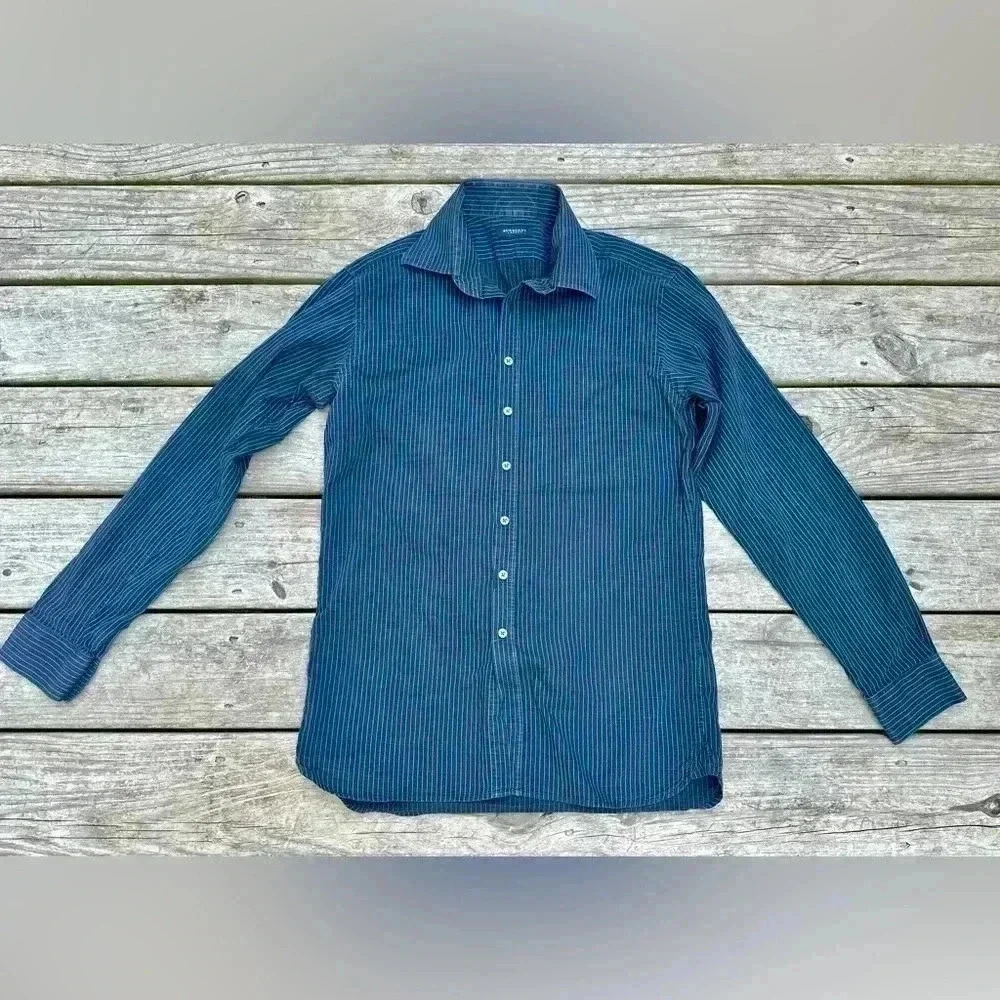 Burberry London Striped Long Sleeve Button Down